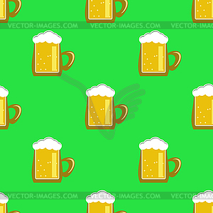 Beer Mug Seamless Pattern - royalty-free vector image