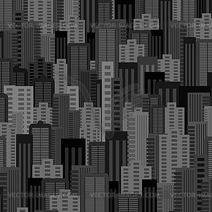 Ночной город фон. Городской ландшафт - изображение в векторном формате