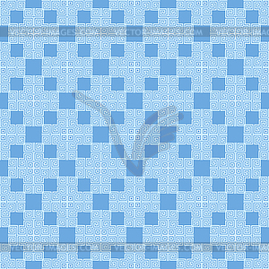Синий Бесшовные Геометрический орнамент греческий - стоковый векторный клипарт