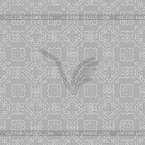 Grey Ornamental Seamless Line Pattern - vector clip art