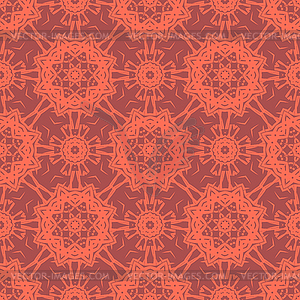 Red Ornamental Seamless Line Pattern - vector clip art