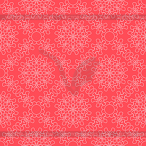 Red Ornamental Seamless Line Pattern - vector clipart