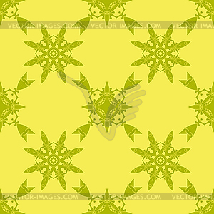 Yellow Ornamental Seamless Pattern - vector image