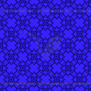 Blue Ornamental Seamless Line Pattern - vector image