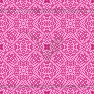 Pink Ornamental Seamless Line Pattern - vector clipart