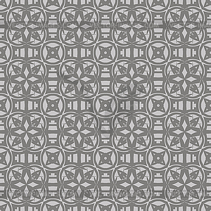 Grey Ornamental Seamless Line Pattern - vector clipart