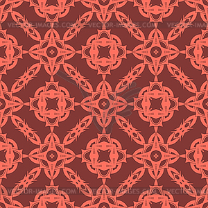 Red Ornamental Seamless Line Pattern - vector clip art