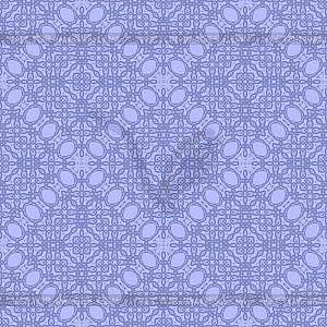 Blue Ornamental Seamless Line Pattern - vector image