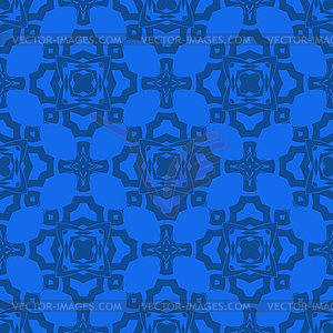 Blue Ornamental Seamless Line Pattern - vector clipart / vector image