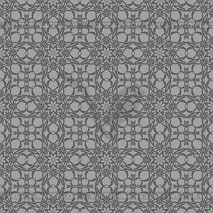 Grey Ornamental Seamless Line Pattern - vector clipart