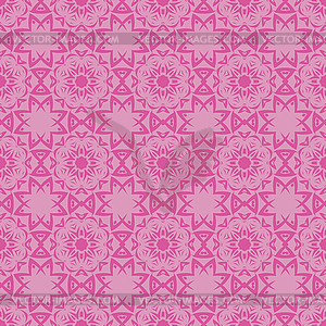 Pink Ornamental Seamless Line Pattern - vector image