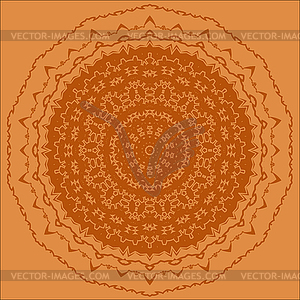 Orange Ornamental Seamless Line Pattern - stock vector clipart