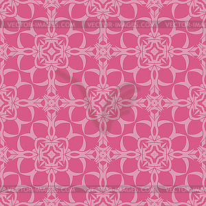 Pink Ornamental Seamless Line Pattern - vector clipart