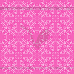 Pink Ornamental Seamless Line Pattern - vector clipart