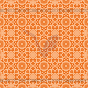 Orange Ornamental Seamless Line Pattern - vector clip art