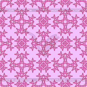 Розовый орнамент Бесшовные шаблон линии - векторная иллюстрация
