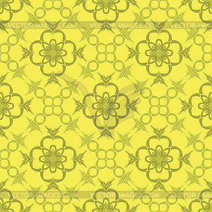 Желтый Декоративные бесшовные линии шаблон - клипарт в векторе