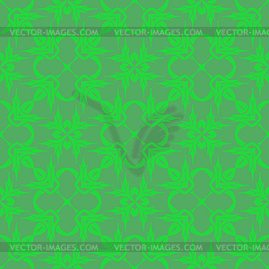 Green Ornamental Seamless Line Pattern - vector clipart