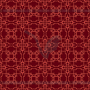 Red Ornamental Seamless Line Pattern - vector clipart