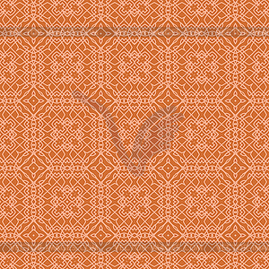 Orange Ornamental Seamless Line Pattern - vector EPS clipart