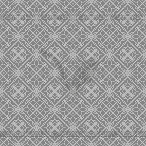 Grey Ornamental Seamless Line Pattern - vector clipart