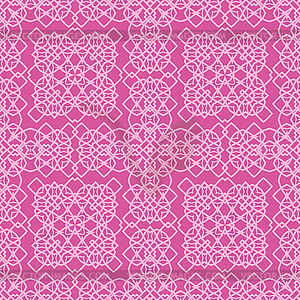 Pink Ornamental Seamless Line Pattern - vector clipart