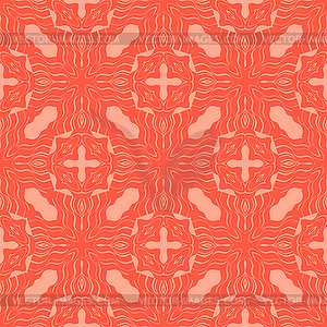 Red Ornamental Seamless Line Pattern - vector image