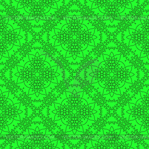 Зеленый орнамент Бесшовные шаблон линии - иллюстрация в векторе