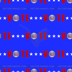 American Vote Seamless Pattern - vector clip art