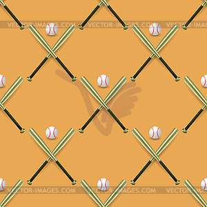 Baseball Sport Inventory Seamless Pattern - color vector clipart