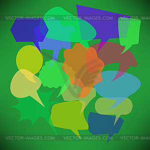 Colorful Transparent Speech Bubbles - vector clipart