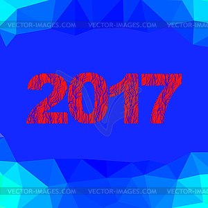 Christmas Banner. 2017 New Year Poster - vector clip art