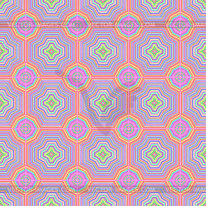 Colorful Ornamental Seamless Line Pattern - royalty-free vector clipart