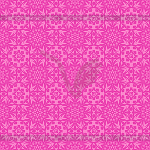 Pink Ornamental Seamless Line Pattern - vector clip art