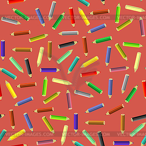 Красочные Карандаши бесшовные модели - векторное графическое изображение