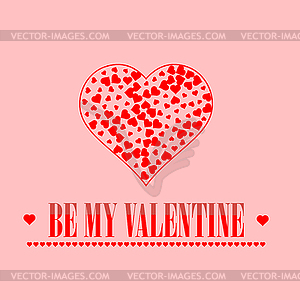 Be My Valentine Romantic Banner - векторизованный клипарт