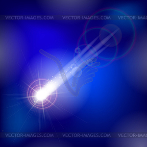 Shooting Stars on Nignt Sky - vector clipart