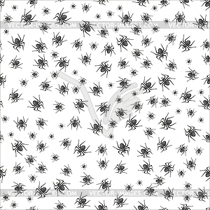 Poisonous Spider Seamless Pattern - royalty-free vector clipart