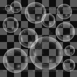 Transparent Soap Bubbles - vector image