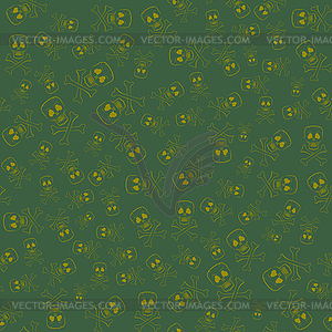 Skull Cross Bones Seamless Pattern - vector image