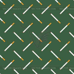 Burning Cigarette Seamless Pattern - vector clip art