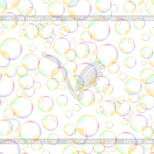 Colorful Foam Bubbles Seamless Pattern - vector image