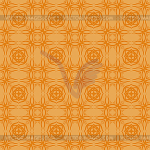 Orange Decorative Retro Seamless Pattern - vector image