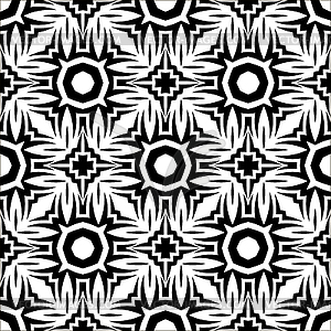 Decorative Retro Black White Seamless Pattern - vector EPS clipart