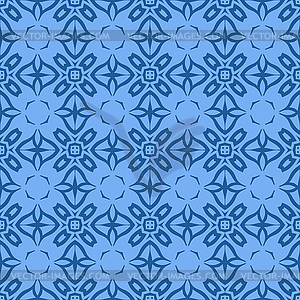 Decorative Retro Blue Seamless Pattern - vector clipart