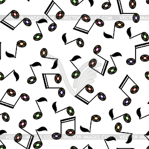 Musical Notes Seamless Pattern - vector clipart