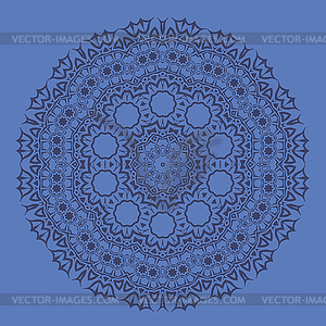 Синий орнамент - иллюстрация в векторе