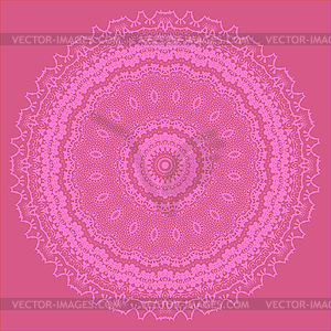 Pink Oriental Geometric Ornament - vector clipart