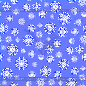 Show Flakes Seamless Pattern - vector clipart