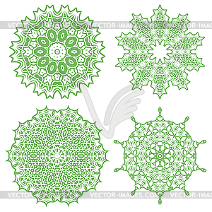 Green Geometric Ornament - vector image